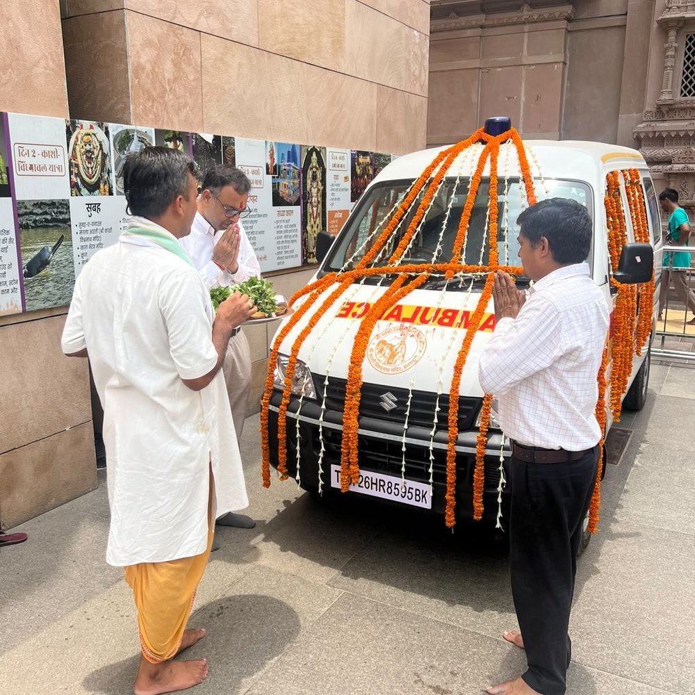 The handover at Shree Kashi Vishwanath Mandir